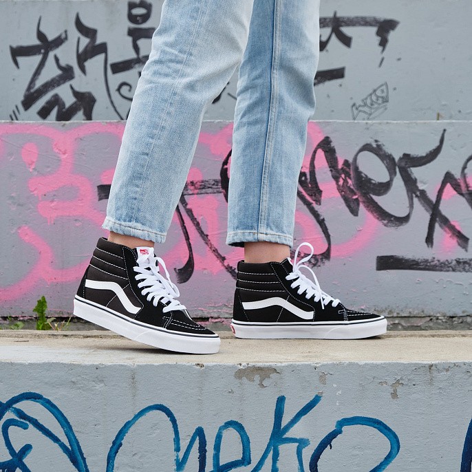 Кеды унисекс Vans Sk8-Hi Black White