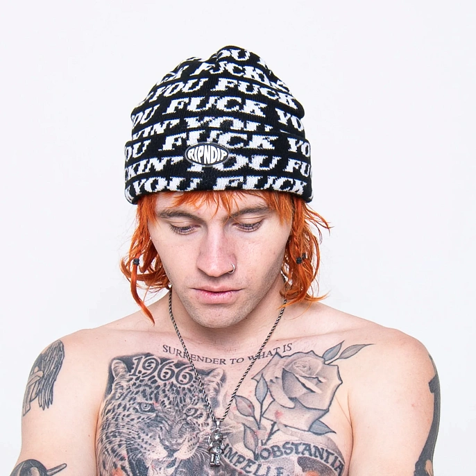 Шапка RIPNDIP Fuckin Fuck Knit Beanie Black