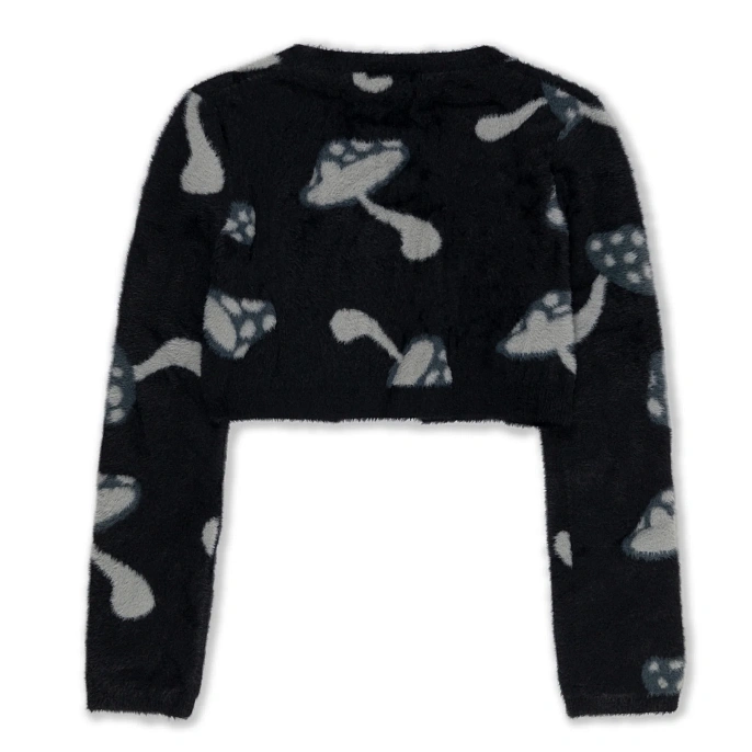 Кардиган женский RIPNDIP Euphoria Knit Long Sleeve Crop Top Black