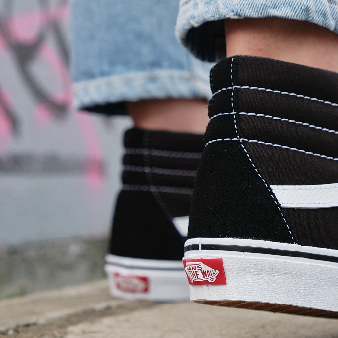 Кеды унисекс Vans Sk8-Hi Black White