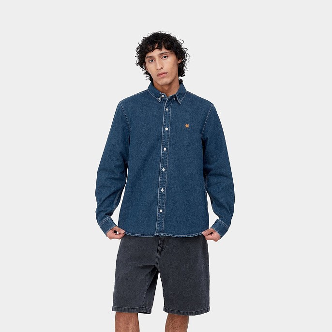 Рубашка джинсовая Carhartt WIP L/S Weldon Shirt