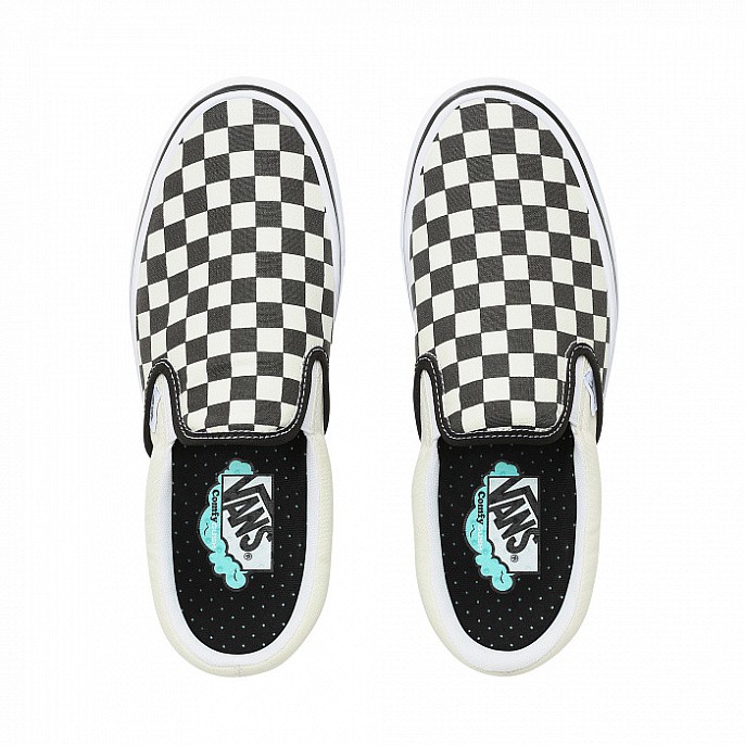 Кеды унисекс Vans Comfycush Slip-On Checkerboard/True White