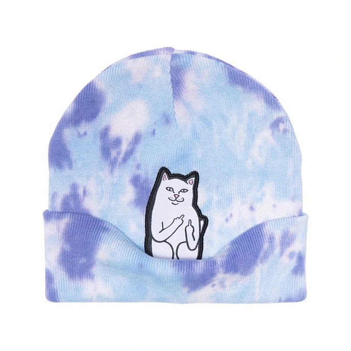 Шапка RIPNDIP Lord Nermal Tie Dye Beanie Periwinkle