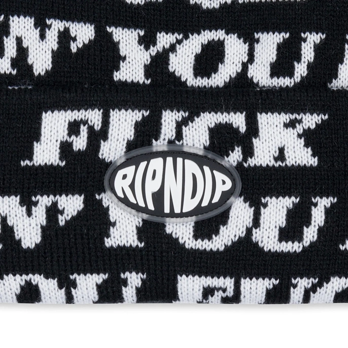 Шапка RIPNDIP Fuckin Fuck Knit Beanie Black