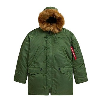 Мужская куртка парка Alpha Industries Heritage N-3B Parka Sage Green