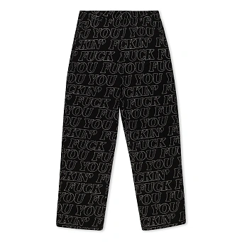 Брюки RIPNDIP Quilted Wide Leg Pants Black