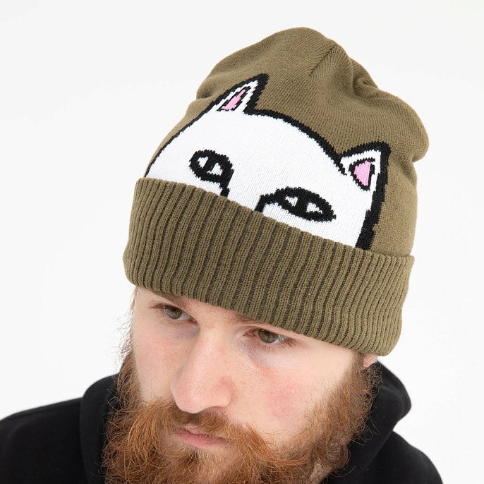 Шапка RIPNDIP Peeking Nermal Beanie Forest