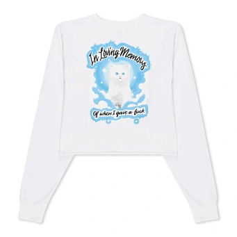 Лонгслив женский RIPNDIP In Loving Memory Cropped Long Sleeve White