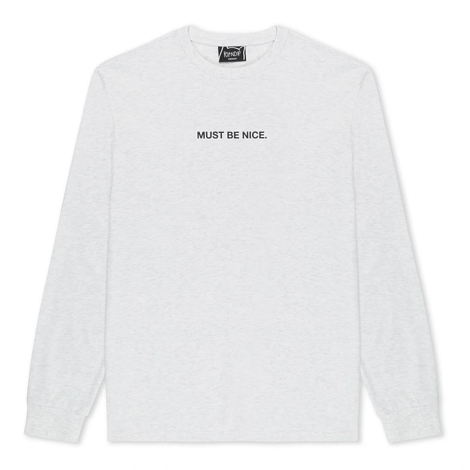 Лонгслив RIPNDIP Must Be Nice Long Sleeve Ash Heather